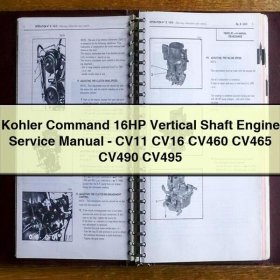 Kohler Command 16HP Vertical Shaft Engine Service Repair Manual-CV11 CV16 CV460 CV465 CV490 CV495