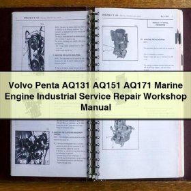 Volvo Penta AQ131 AQ151 AQ171 Marine Engine Industrial Service Repair Workshop Manual
