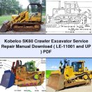 Kobelco SK60 Crawler Excavator Service Repair Manual ( LE-11001 and UP )
