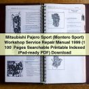 Mitsubishi Pajero Sport (Montero Sport) Workshop Service Repair Manual 1999 (1 100+ Pages Searchable Indexed iPad-ready)