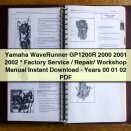 Yamaha WaveRunner GP1200R 2000 2001 2002 Factory Service/Repair/ Workshop Manual -Years 00 01 02