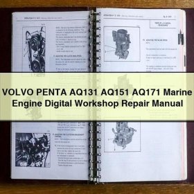 VOLVO PENTA AQ131 AQ151 AQ171 Marine Engine Digital Workshop Repair Manual