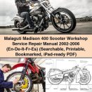 Malaguti Madison 400 Scooter Workshop Service Repair Manual 2002-2006 (En-De-It-Fr-Es) (Searchable Bookmarked iPad-ready)