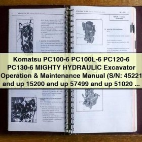 Komatsu PC100-6 to PC130-6 Hydraulic Excavator Operation & Maintenance Manual