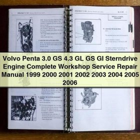 Volvo Penta 3.0 GS 4.3 GL GS GI Sterndrive Engine Workshop Service Repair Manual 1999-2006