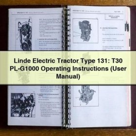 Linde Electric Tractor Type 131: T30 PL-G1000 Operating Instructions (User Manual) PDF Download
