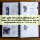 2001-2005 Yamaha Xlt1200 Waverunner Factory Service/Repair/ Workshop Manual 01 02 03 04 05
