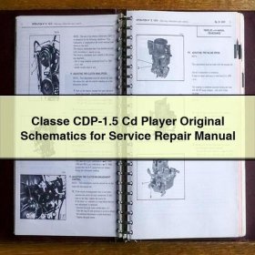 Classe CDP-1.5 Cd Player Original Schematics for Service Repair Manual