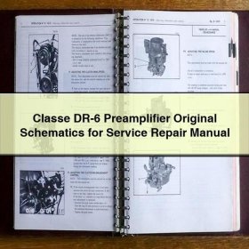 Classe DR-6 Preamplifier Original Schematics for Service Repair Manual