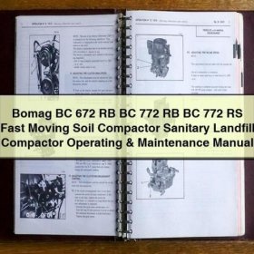 Bomag BC 672 RB BC 772 RB BC 772 RS Soil Compactor Operating & Maintenance Manual PDF Download