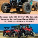Kawasaki Mule 4000 4010 4x4 UTV Complete Workshop Service Repair Manual 2009 2010 2011 2012 2013 2014 2015 2016 2017