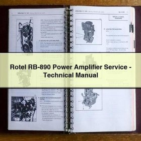 Rotel RB-890 Power Amplifier Service-Technical Manual