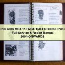 POLARIS MSX 110 MSX 150 4 STROKE PWC Full Service & Repair Manual 2004-ONWARDS