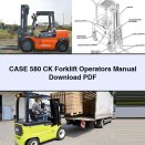 CASE 580 CK Forklift Operators Manual
