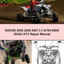 Suzuki 2005 2006 2007 LT-A700 KING QUAD ATV Repair Manual PDF Download