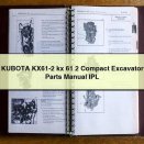 KUBOTA KX61-2 kx 61 2 Compact Excavator Parts Manual IPL
