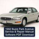 1992 Buick Park Avenue Service & Repair Manual Software PDF Download