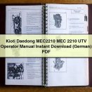 Kioti Daedong MEC2210 MEC 2210 UTV Operator Manual (German)
