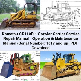 Komatsu CD110R-1 Raupenfahrzeug: Bedienungs-, Wartungs- und Reparaturhandbuch (Seriennummer 1317 und höher)