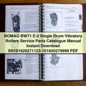 BOMAG BW71 E-2 Single Drum Vibratory Rollers Service Parts Catalogue Manual Instant Download SN101620271123-101620279999 PDF