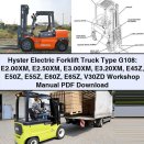 Hyster Electric Forklift Truck Type G108: E2.00XM E2.50XM E3.00XM E3.20XM E45Z E50Z E55Z E60Z E65Z V30ZD Workshop Manual