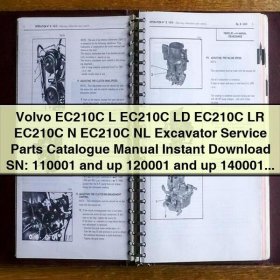 Volvo EC210C L LD LR N NL Excavator Service Parts Catalogue Manual