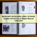 MERCURY OUTBOARD 15HP 2 STROKE Engine Full Service & Repair Manual 1986-2003