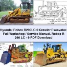 Hyundai Robex R290LC-9 Crawler Excavator. Full Workshop/Service Repair Manual. Robex R 290 LC-9
