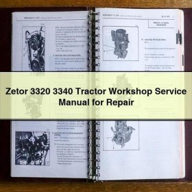 Zetor 3320 3340 Tractor Workshop Service Manual for Repair