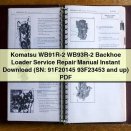 Komatsu WB91R-2 WB93R-2 Backhoe Loader Service Repair Manual (SN: 91F20145 93F23453 and up)