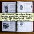 KUBOTA L2900F Tractor Parts Manual-Illustrated Master Parts List Manual-(HIGH QUALITY EBook Manual)-KUBOTA L2900 F Tractor-