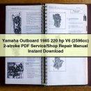 Yamaha Outboard 1985 220 hp V6 (2596cc) 2-stroke Service/Shop Repair Manual