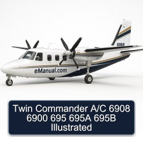 Twin Commander A/C 6908 6900 695 695A 695B Illustrated