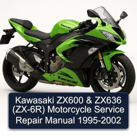 Kawasaki ZX600 & ZX636 (ZX-6R) Motorcycle Service Repair Manual 1995-2002