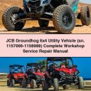JCB Groundhog 6x4 Utility Vehicle (sn. 1157000-1158999) Complete Workshop Service Repair Manual