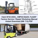 Clark SF35-45D/L CMP40-50sD/L Forklift Factory Service/Repair/ Workshop Manual (SM- 712)