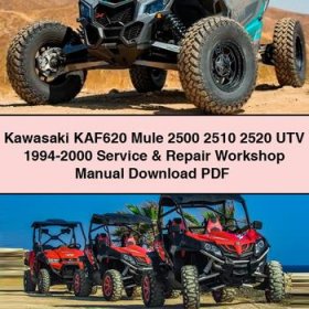 Kawasaki KAF620 Mule 2500 2510 2520 UTV 1994-2000 Service & Repair Workshop Manual