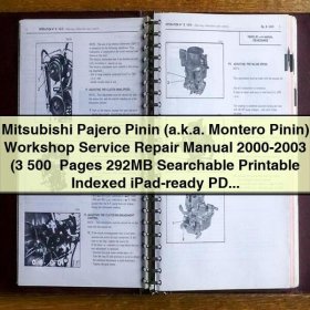 Mitsubishi Pajero Pinin (Montero Pinin) Workshop Service Repair Manual 2000-2003
