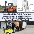 Hyster Diesel/LPG Forklift Truck G006 Series: H6.00XL H7.00XL Workshop Service Repair Manual