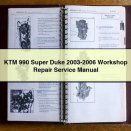 KTM 990 Super Duke 2003-2006 Workshop Service Repair Manual