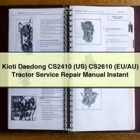 Kioti Daedong CS2410 (US) CS2610 (EU/AU) Tractor Service Repair Manual