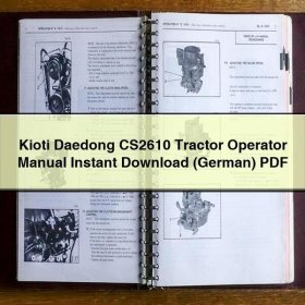 Kioti Daedong CS2610 Tractor Operator Manual (German)