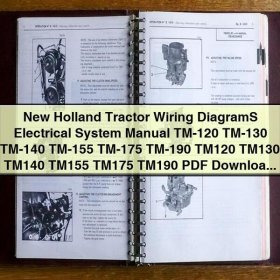 New Holland Tractor Wiring Diagrams Electrical System Manual TM-120 to TM-190
